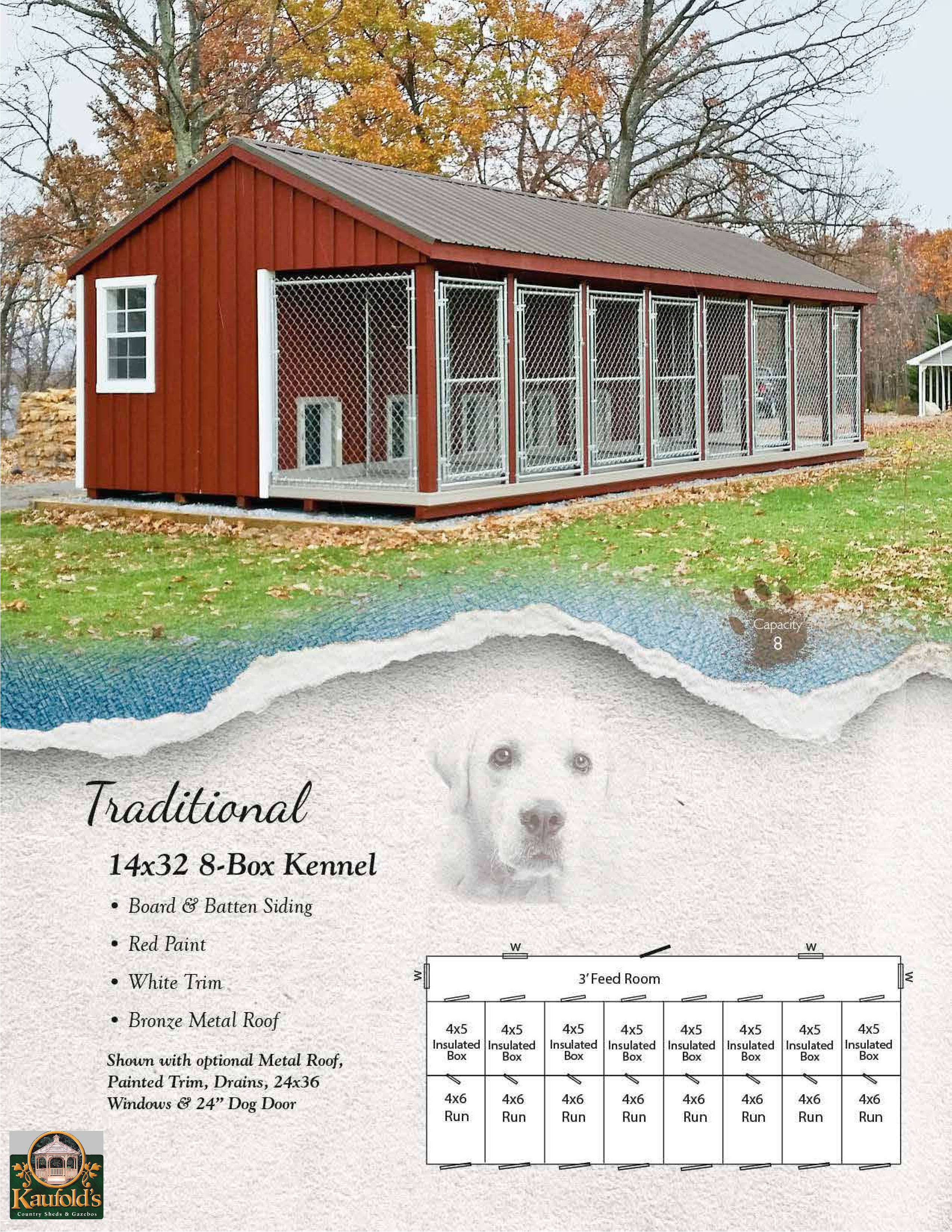 Traditional 14 x 32 Kennel